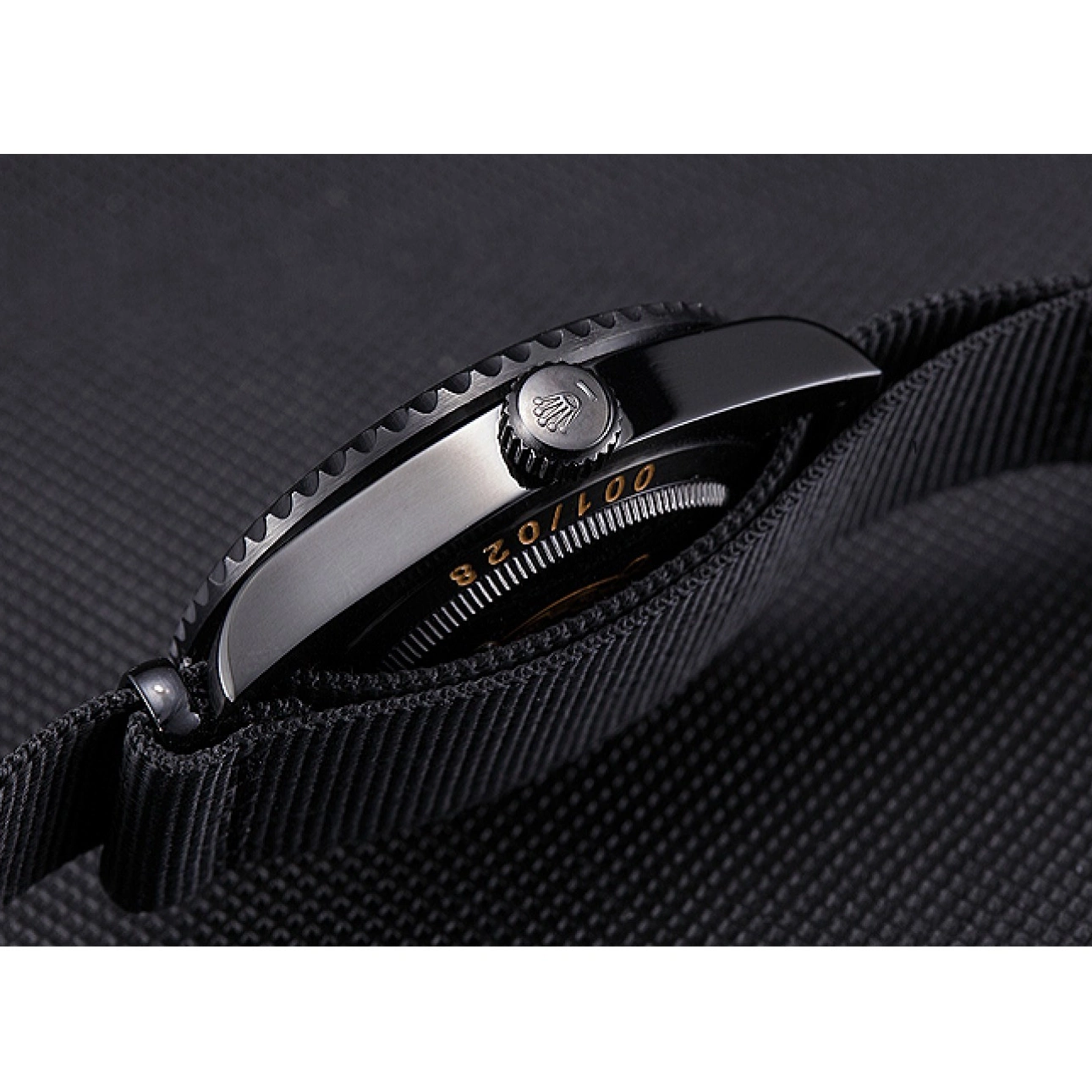 Aaa fake watches 621993 Black Submariner Stealth Rolex 0821
